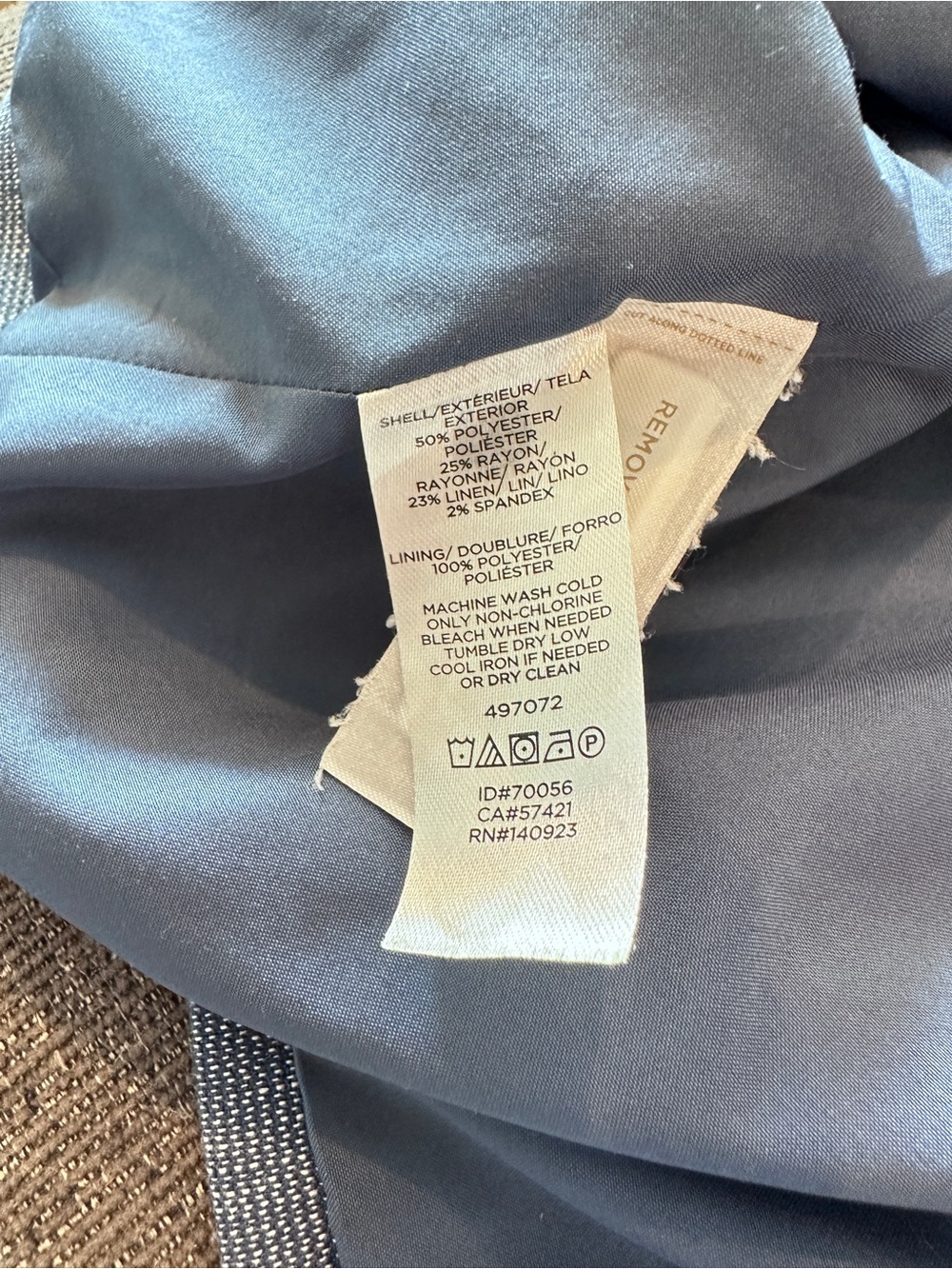 LOFT Chambray Linen Blend Classic Tailored Single Button Blazer Jacket 2 - Picture 14 of 16